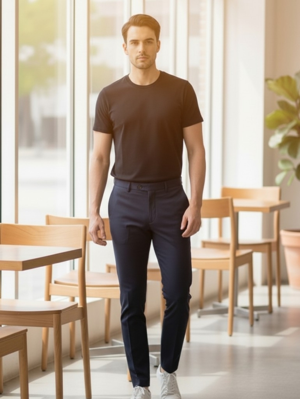 EUC Adolfo Size 44 (US Size 34) Charcoal Wool Straight Leg Dress Pants!!